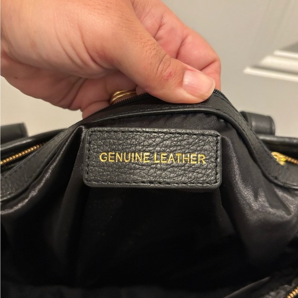 St. John Quilted Black And Gold Leather  Purse Shoulder Bag - Picture 11 of 11